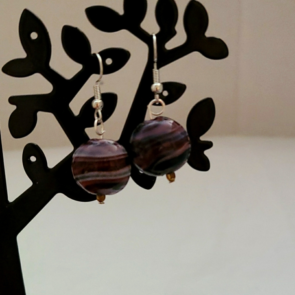 Glass earrings